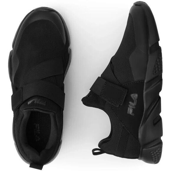 FILA Black Unisex Kids Vastra Shoes Size 7Y New With Box. Retail $60 - Picture 2 of 10